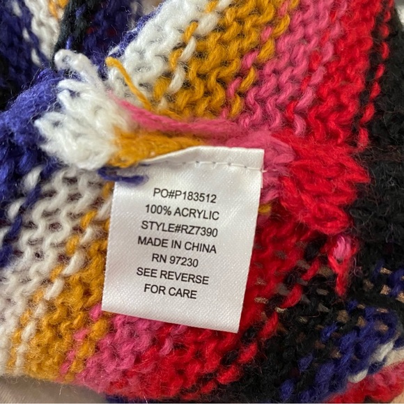 Kidcore Long Sleeve Multicolor Stripped Sweater size L - Picture 2 of 4